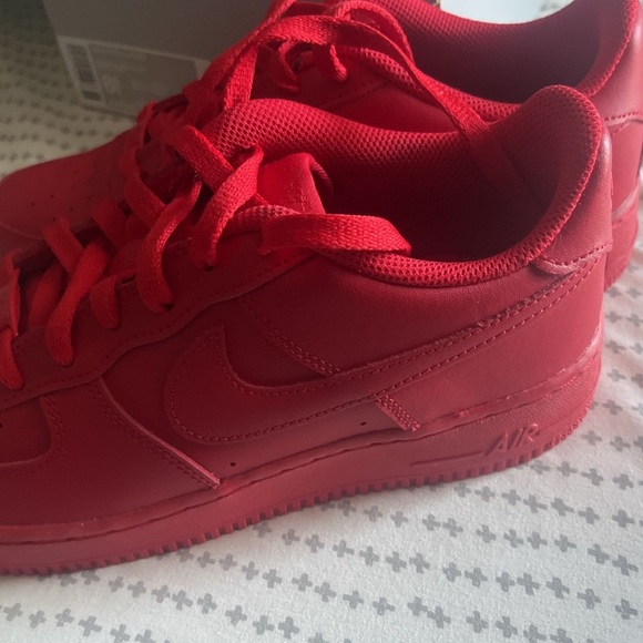 Red 2021 Nike AF1s New in box 6.5Y - Picture 3 of 8
